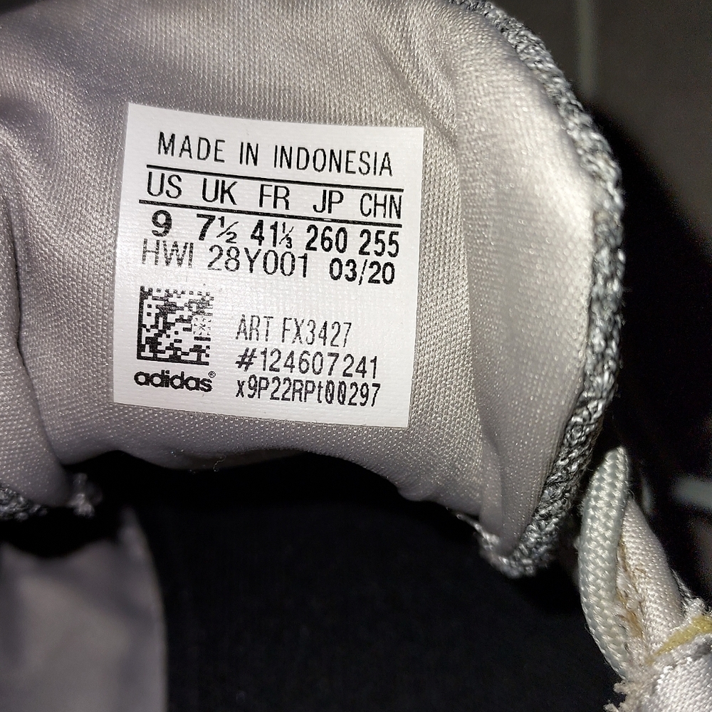 Adidas Womens Gray Sneakers Size 9 - Picture 7 of 7